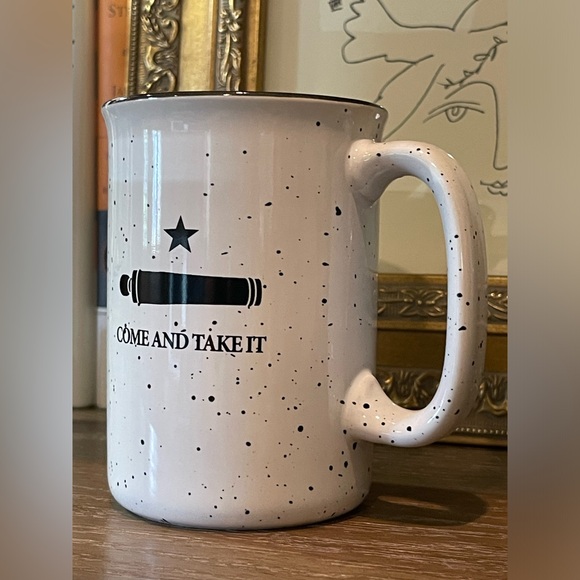 “Come and take it” speckled Mug 16oz Approximately 4 1/2" tall, 3 1/4" in diam. - Picture 3 of 8